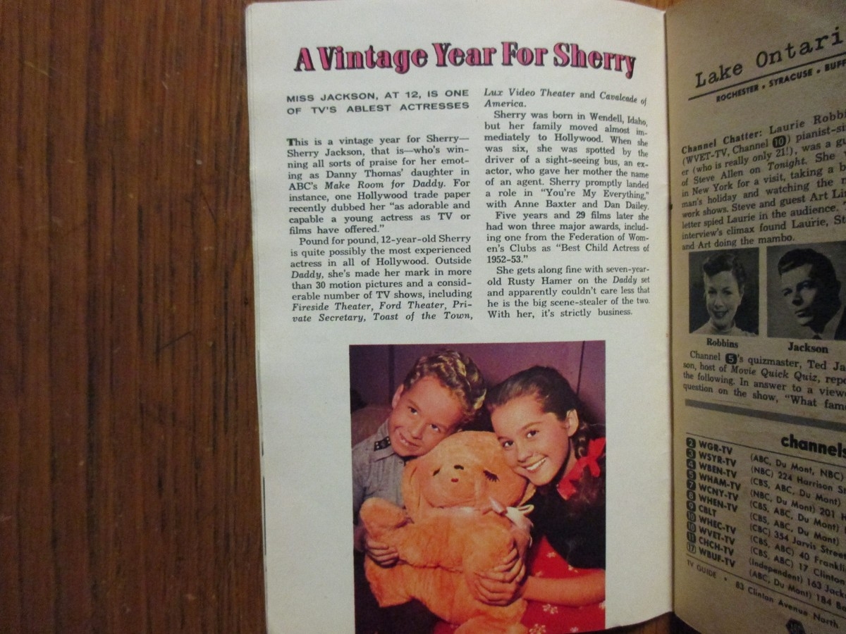 January 15 1955 TV Guide SHERRY JACKSON HELEN HAYES WALT DISNEY S FRONTIERLAND EBay