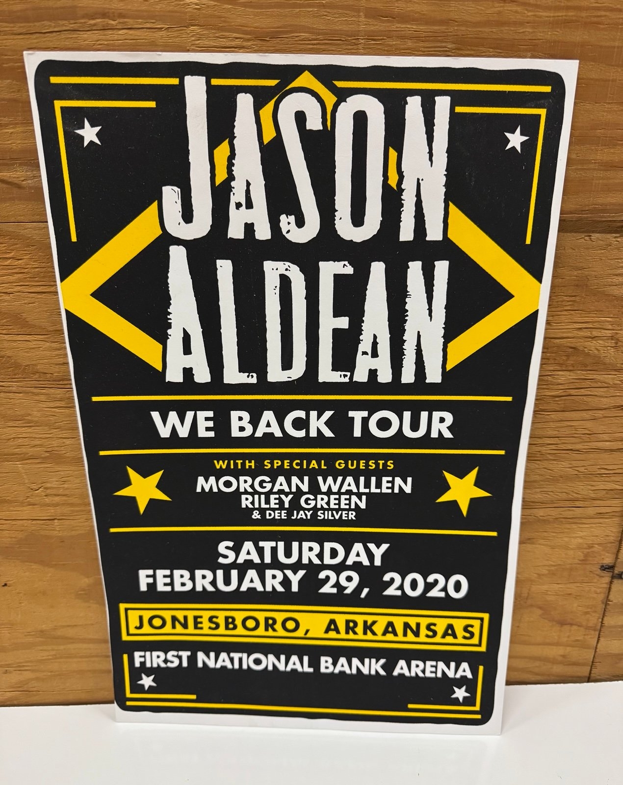 JASON ALDEAN We Back Tour Morgan Wallen 2020 Jonesboro Arkansas Print Poster 17