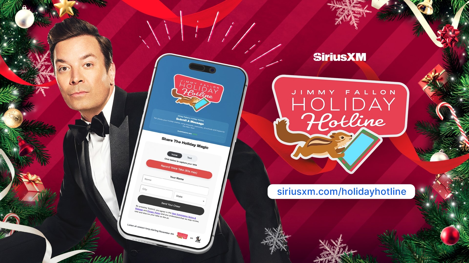 Jimmy Fallon s Holiday Hotline Call His SiriusXM Channel Jimmy Fallon s Holiday Hotline Call His SiriusXM Channel