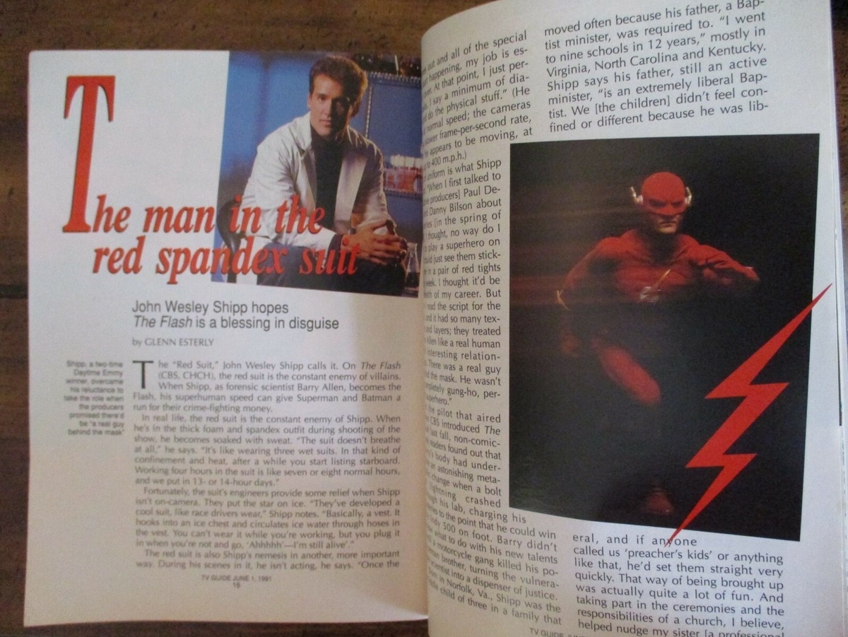 June 1 1991 TV Guide THE FLASH JOHN WESLEY SHIPP ROBERT LOGGIA SUNDAY DINNER Can EBay