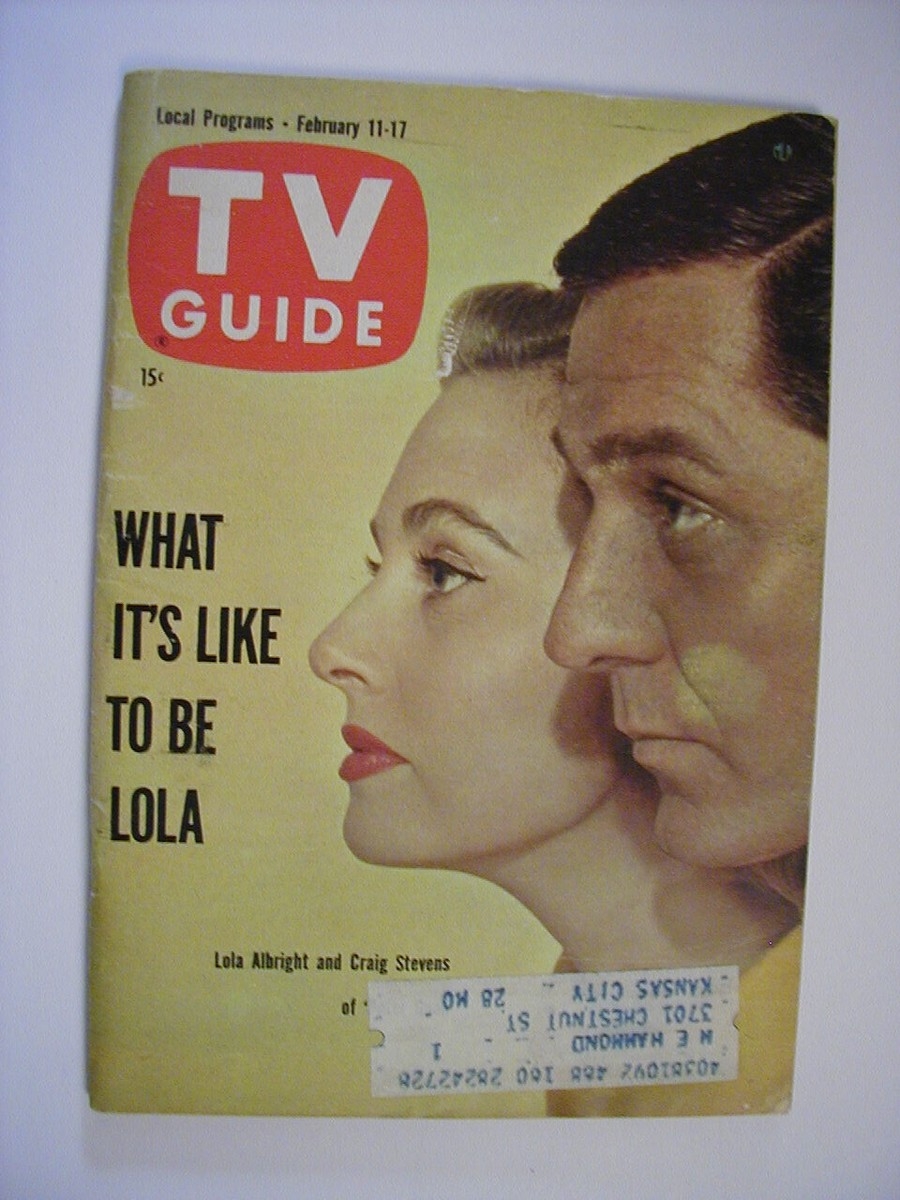 Kansas City Feb 11 TV GUIDE 1961 LOLA ALBRIGHT Disneyland Wally Cox Peter Gunn EBay