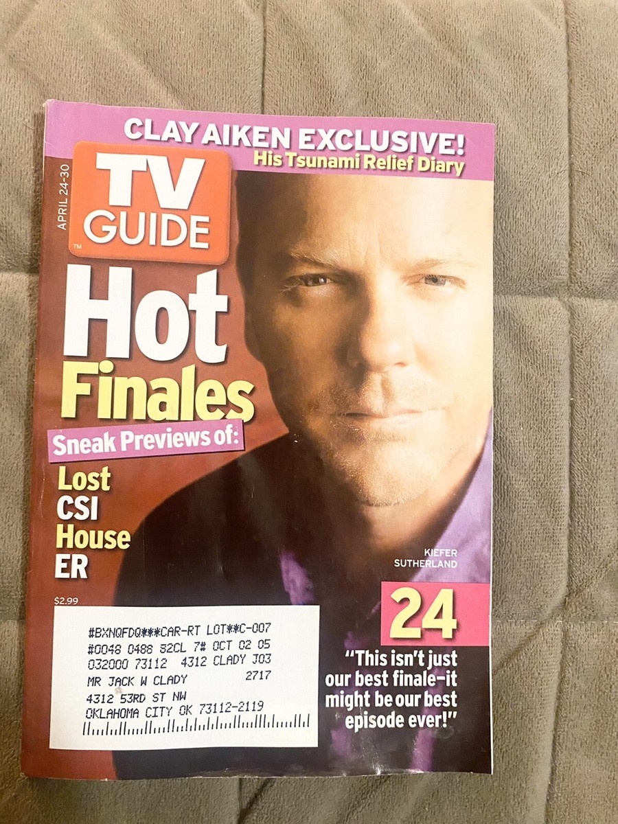KIEFER SUTHERLAND 24 Hot Finales TV GUIDE April 24 30 2005 SC 56 EBay KIEFER SUTHERLAND 24 Hot Finales TV GUIDE April 24 30 2005 SC 56 EBay