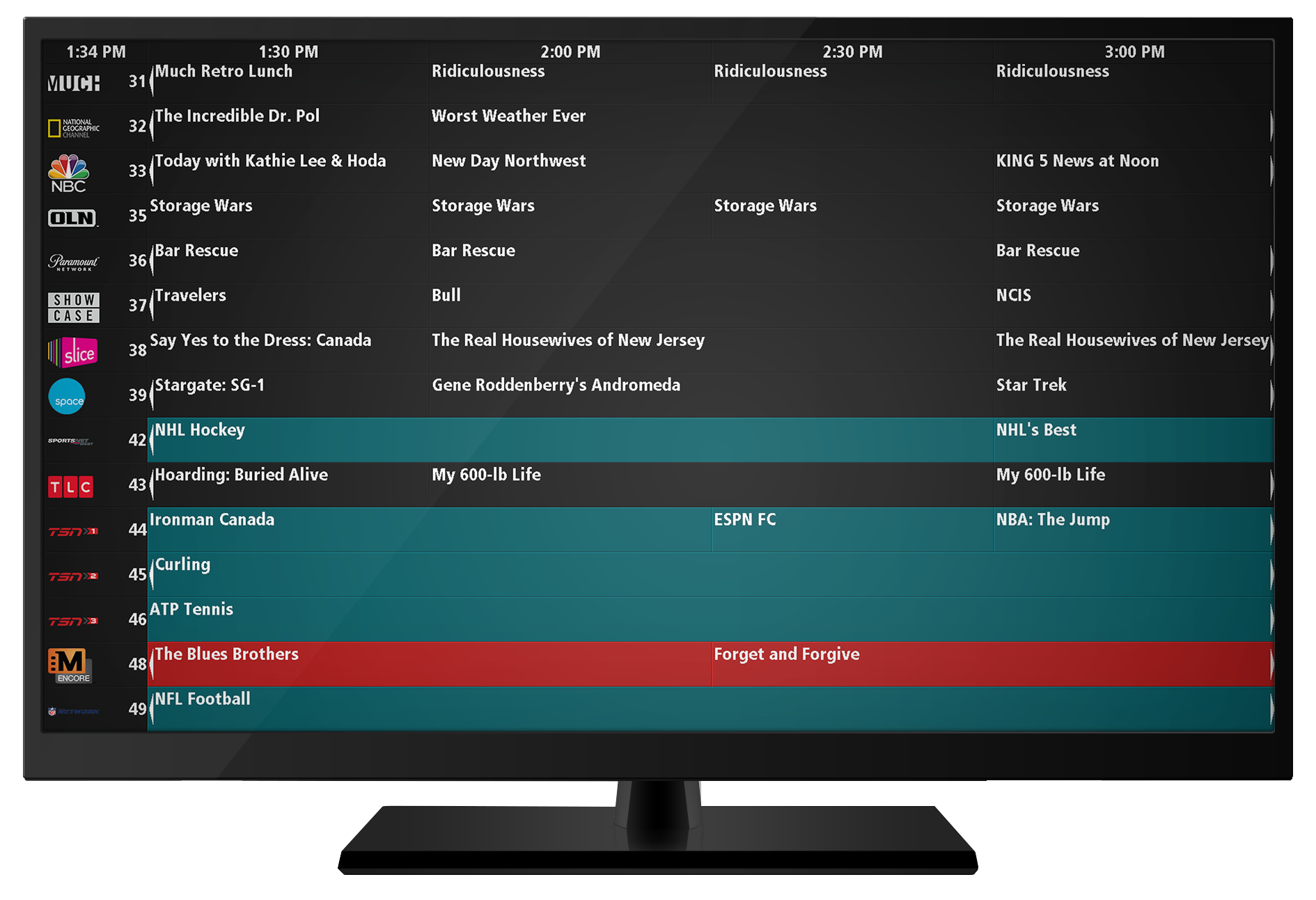 LineUp A Scrolling TV Listings Guide Display Systems International
