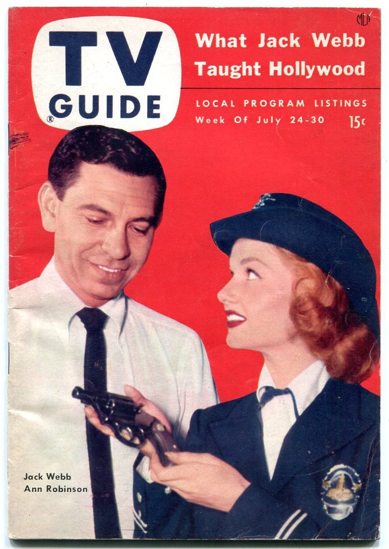 MAG TV Guide July 24 1954 Pittsburgh Youngstown Jack Webb Ann Robinson EBay