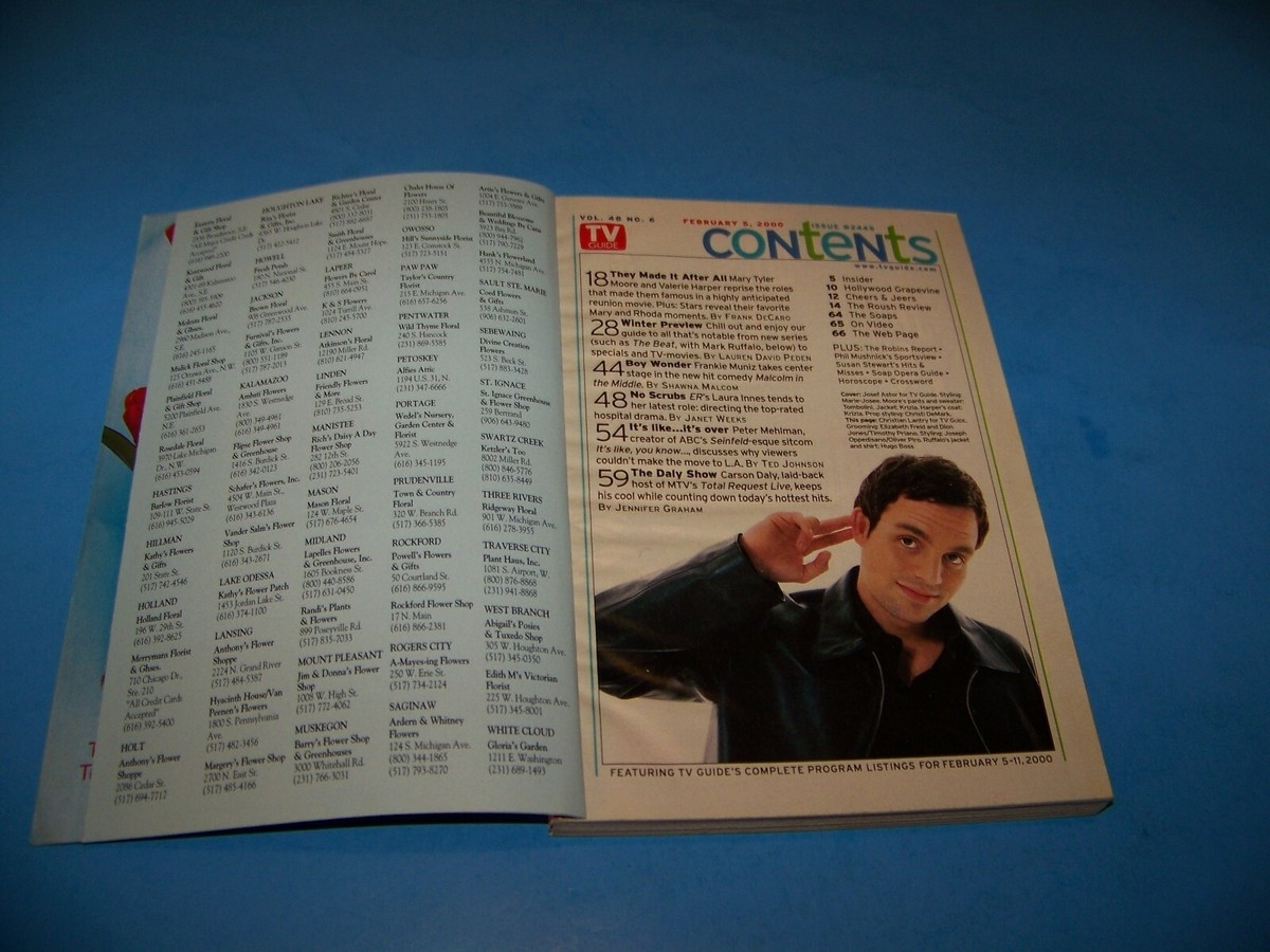 Mary Tyler Moore Valerie Harper Carson Daly Frankie Muniz TV Guide 2000 EBay