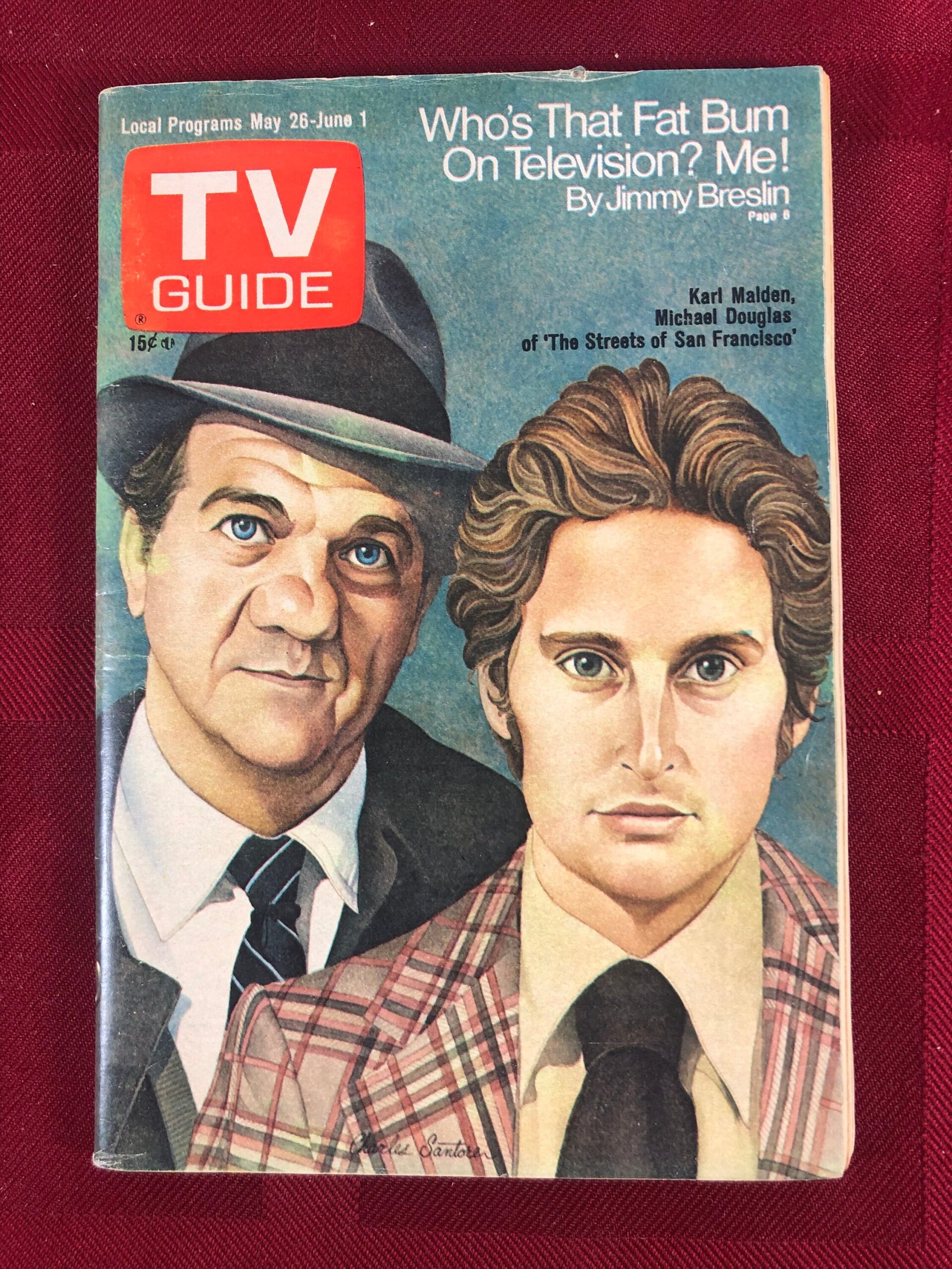 May 26 To June 1 1973 TV Guide Karl Malden Michael Douglas The Streets Of San Francisco Cover Vol 21 Number 21 Issue 552 Western New England Etsy