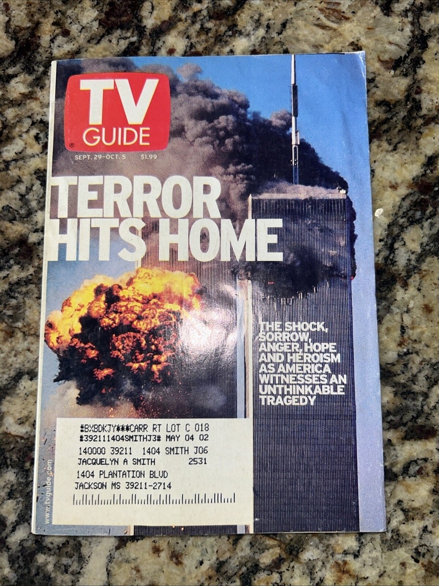 Memorabilia TV Guide 9 11 Terror Hits Home September 29 To October 5 2001 Issue EBay
