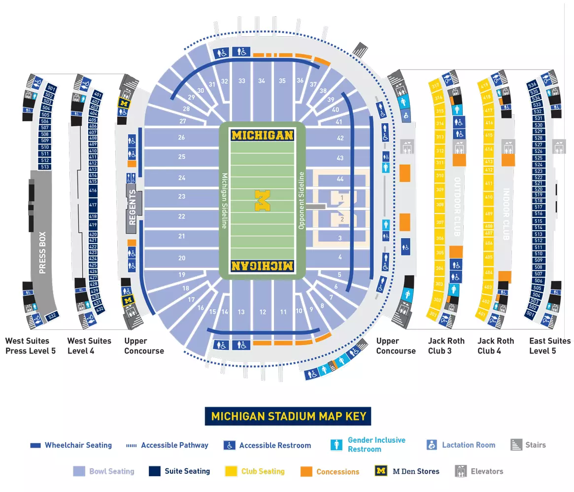 Michigan Football Gameday Suite Guide University Of Michigan Athletics
