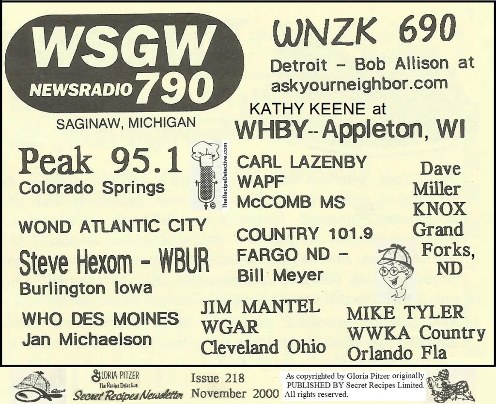 Mondays Memories Of My Mom Happy Radio Day Secret Recipes