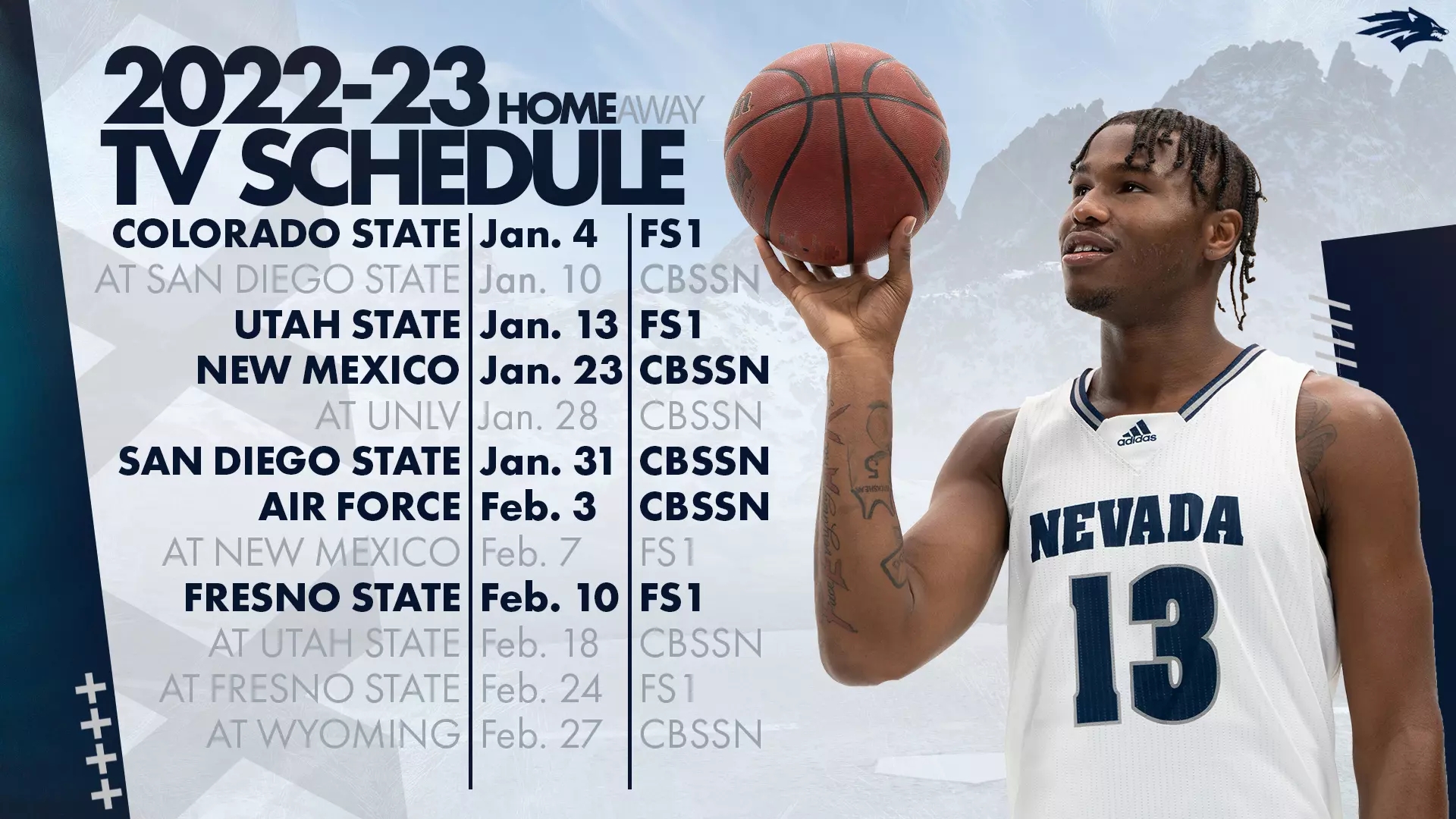 Mountain West Announces Men s Basketball TV Schedule University Of Nevada Athletics