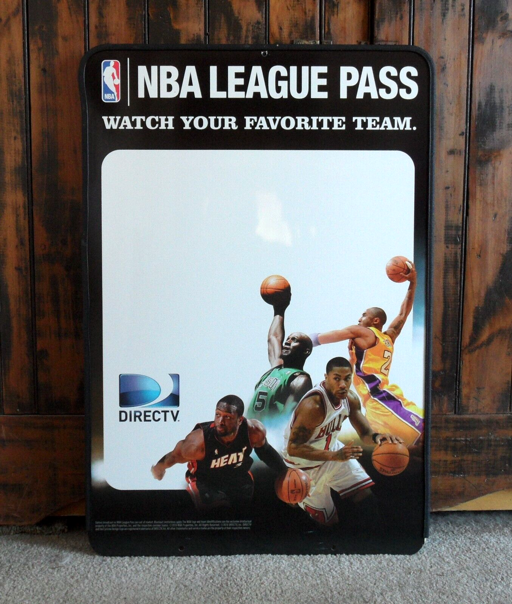 Orig 2010 DirecTV NBA League Pass Sidewalk Sign KOBE BRYANT KG DWAYNE WADE EBay
