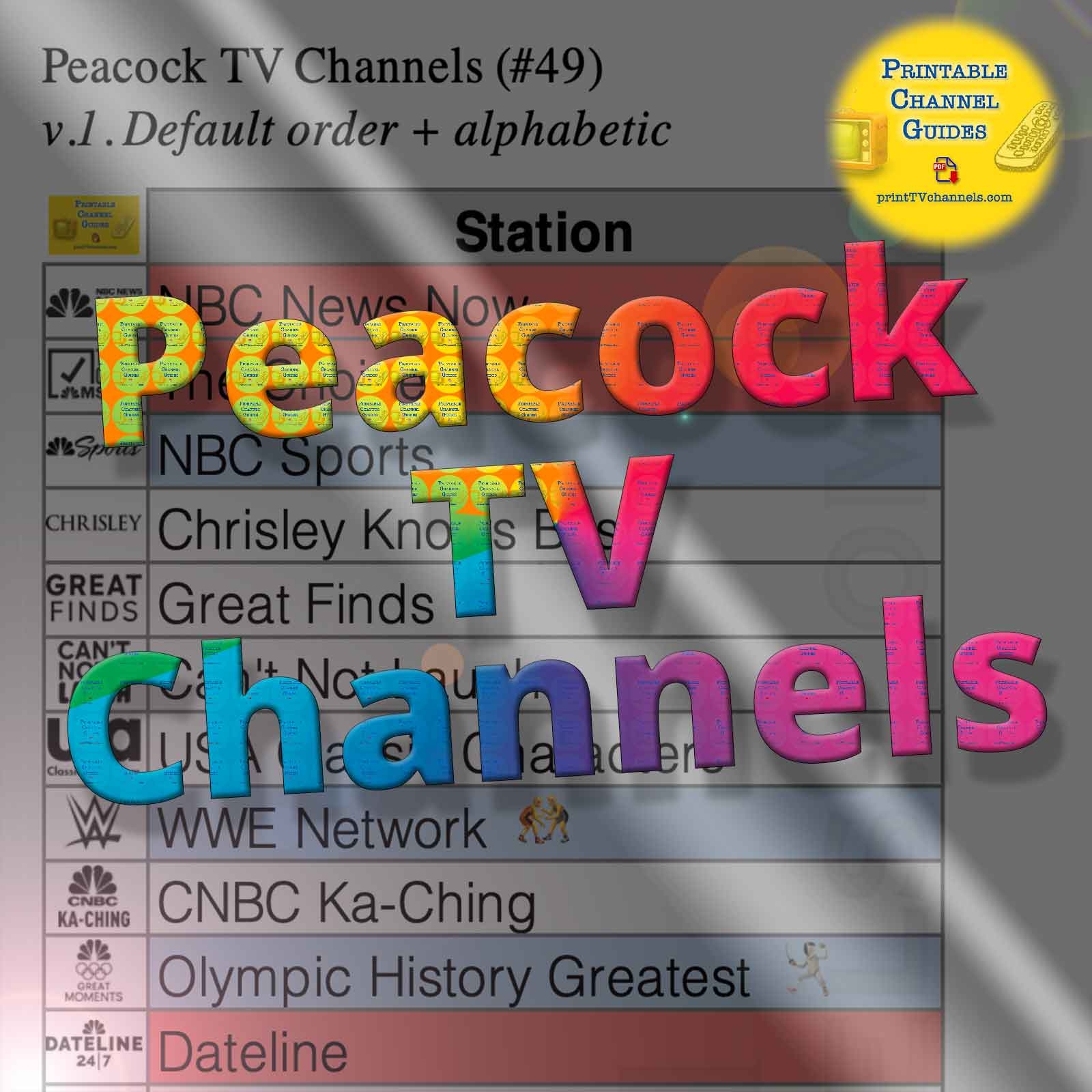 Peacock Network What Station Is Peacock On Directv Channel Lineup Peacock On Directv Logo Peacock Channel