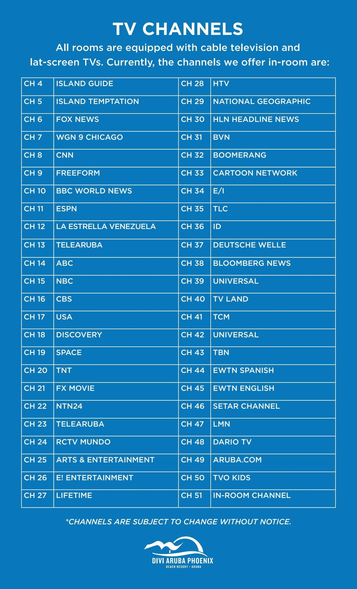 Phoenix TV Guide By Divi Resorts Issuu
