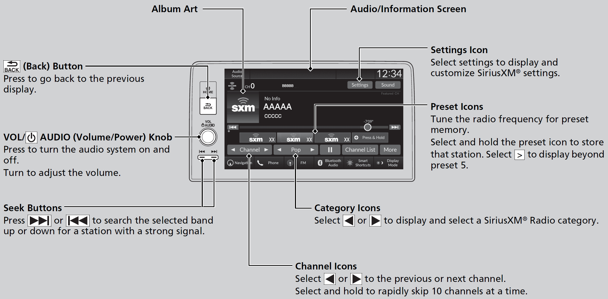 Playing SiriusXM Radio CIVIC SEDAN 2023 Honda