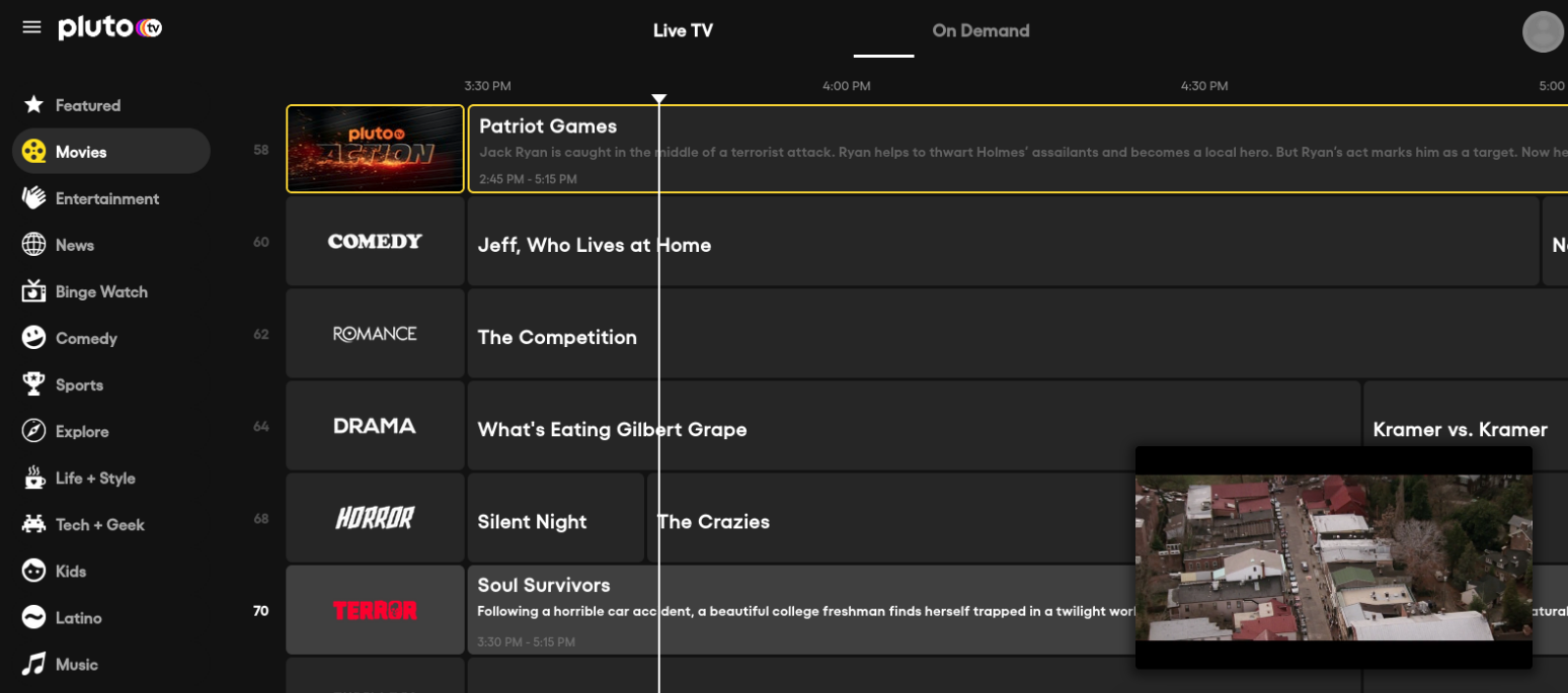 pluto tv preferences pluto tv preferences