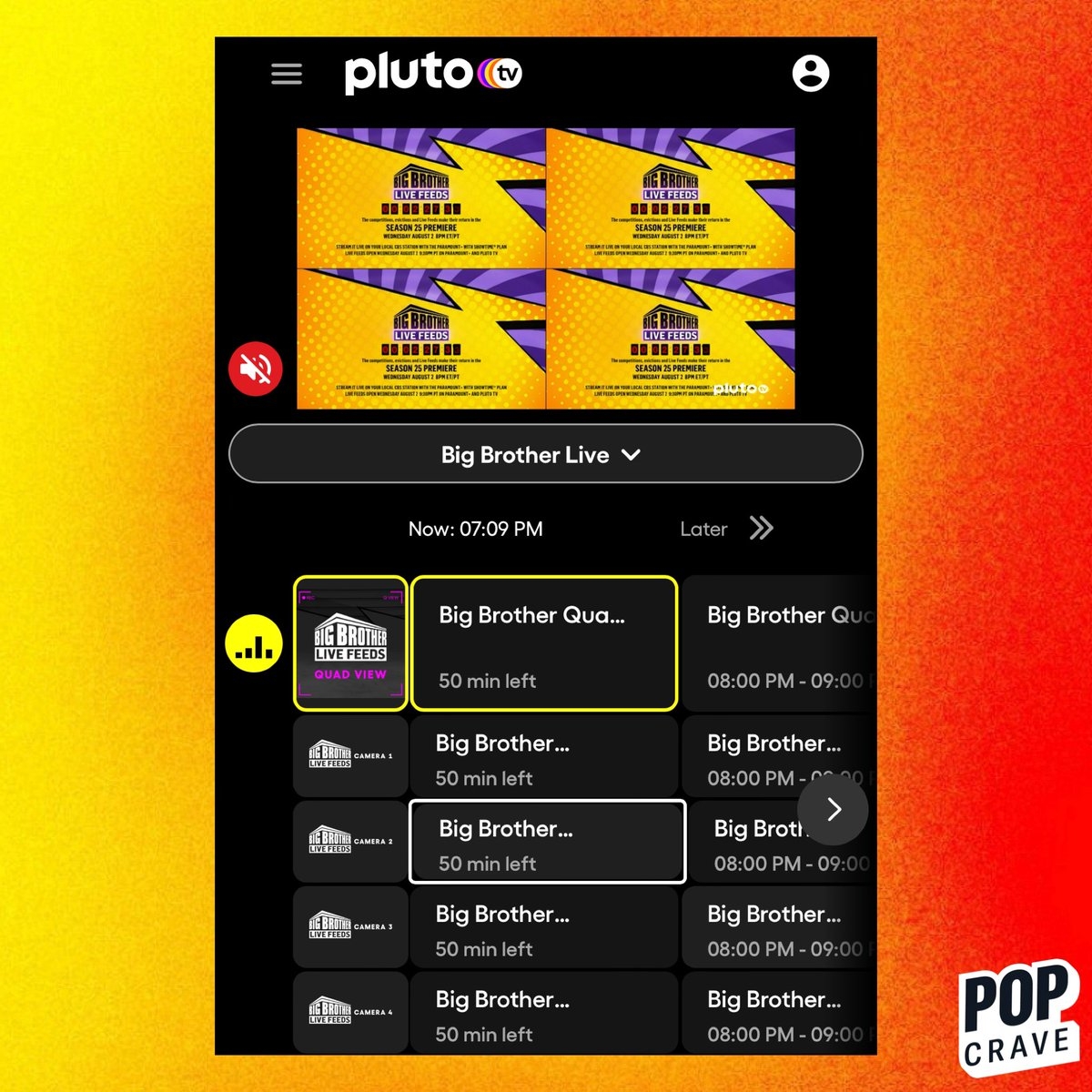 Pluto TV s Free Big Brother Live Feed Channels Have Launched And Will Officially Go Live At 9 30pm PT BB25 Https t co yJNpiPfc9g