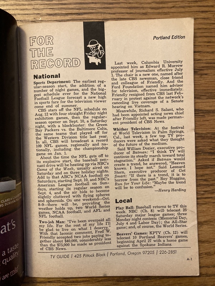 Portland TV GUIDE LORI SAUNDERS PETTICOAT JUNCTION April 16 1966 EBay