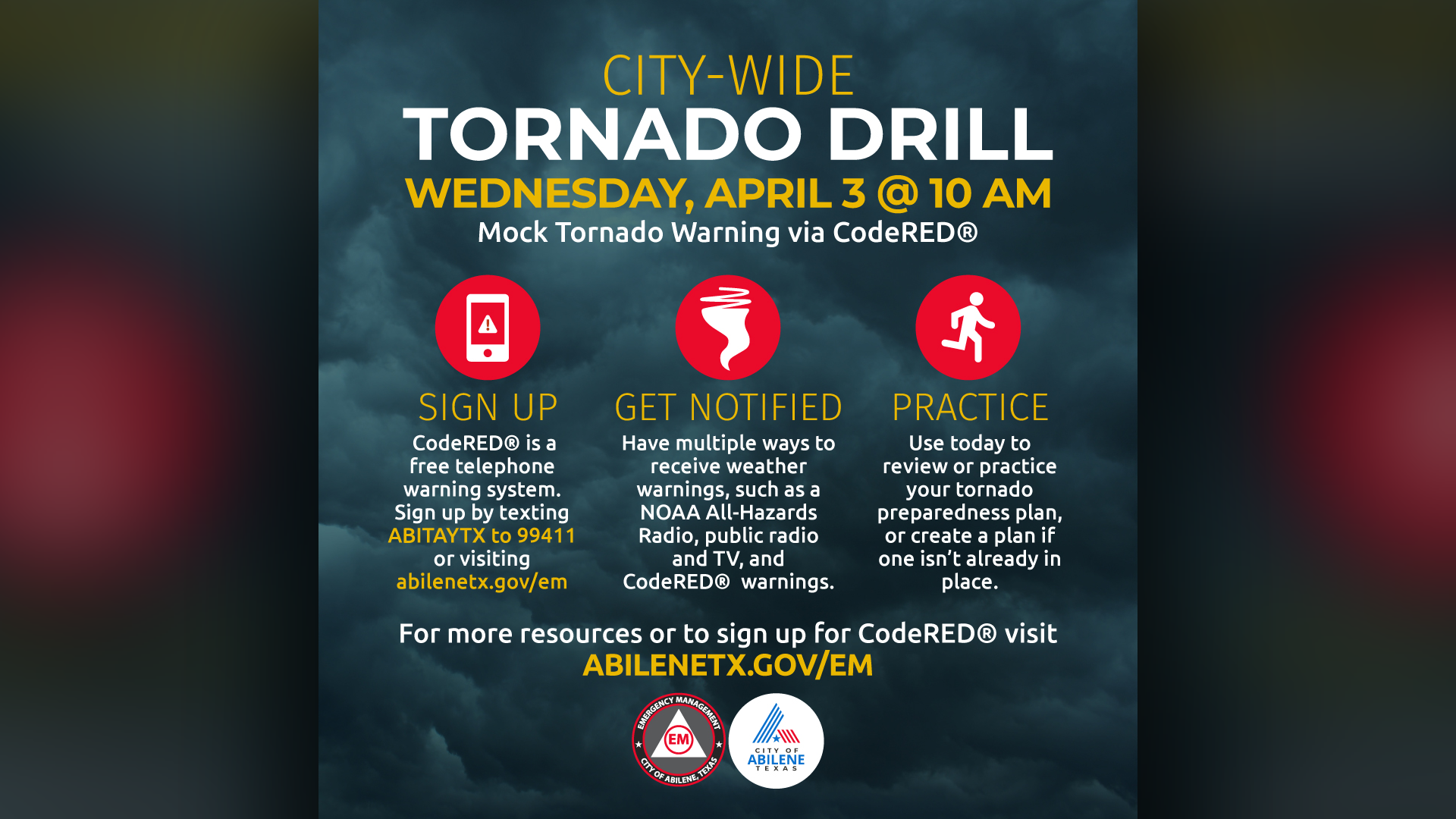 Prep Plan Abilene Hosts City wide Tornado Drill Prep Plan Abilene Hosts City wide Tornado Drill