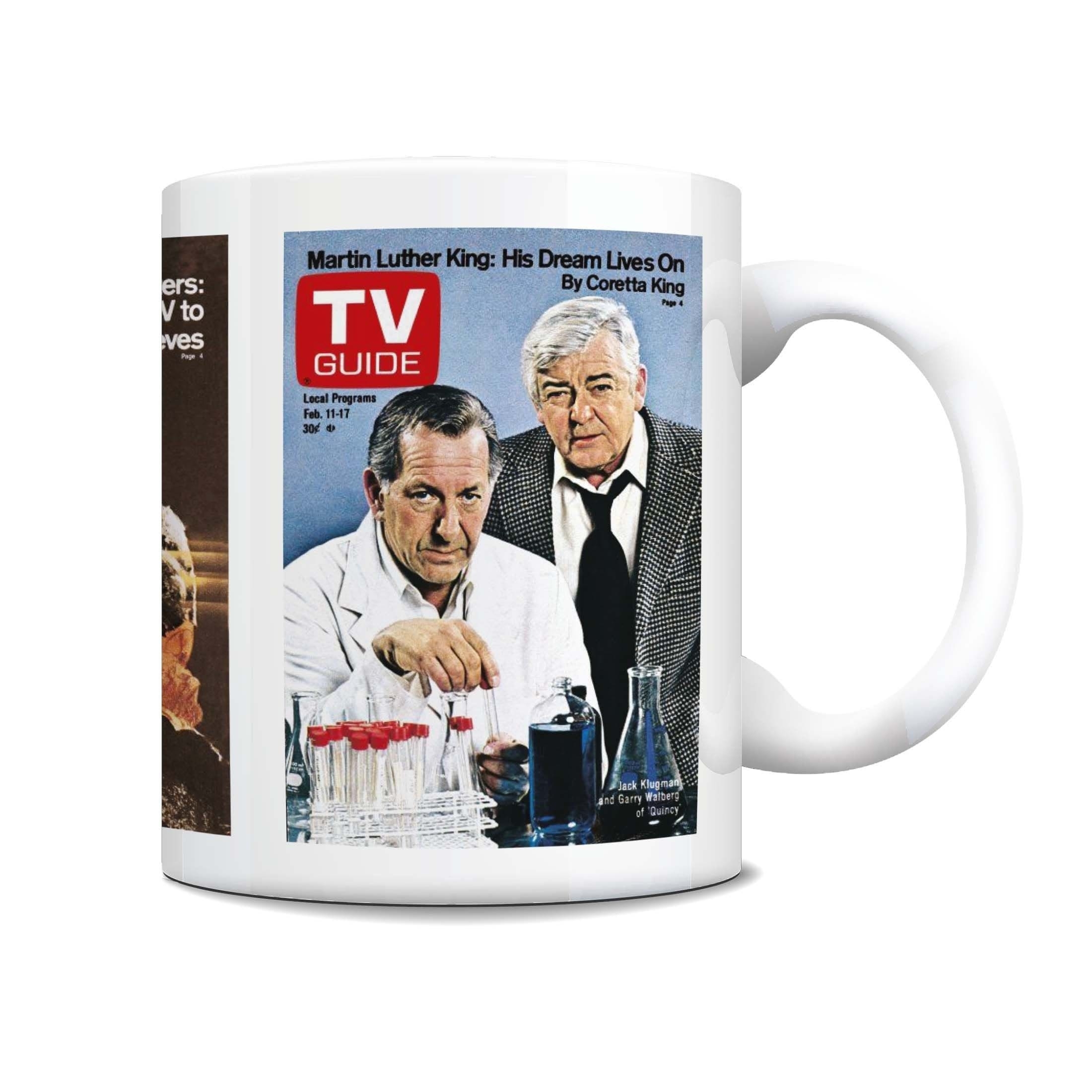Quincy M E TV Coffee Mug TV Guide Covers Medical Drama 80s TV Jack Klugman Murder Etsy