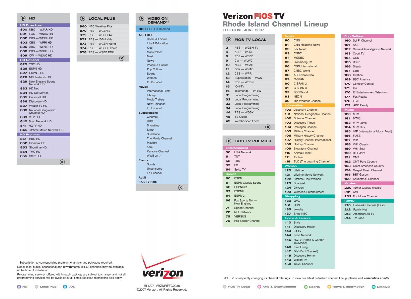 Rhode Island Channel Lineup Verizon