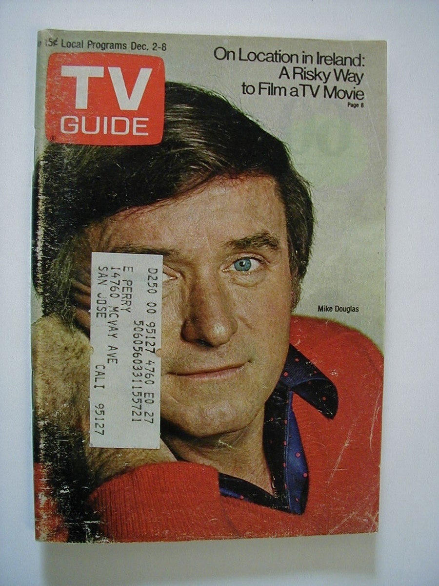 San Francisco Dec 2 TV Guide 1972 MIKE DOUGLAS Rita Moreno PICKING AUDIENCES EBay