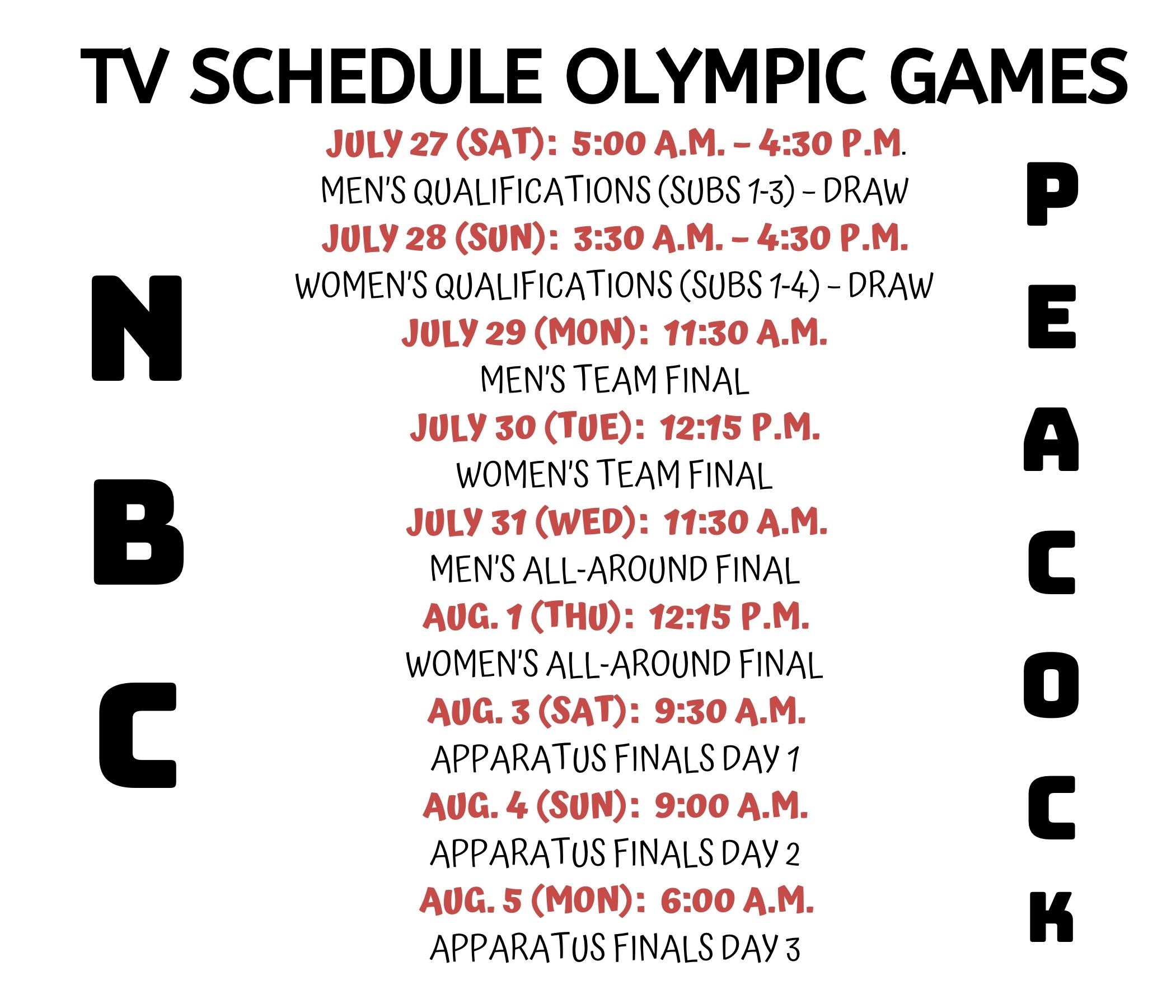 Schedule For The Olympics Cincinnati Gymnastics Home Of Olympic Champions 513 860 3082 Gymnastics Training Instructions Clinics Parties In Cincinnati OH Schedule For The Olympics Cincinnati Gymnastics Home Of Olympic Champions 513 860 3082 Gymnastics Training Instructions Clinics Parties In Cincinnati OH
