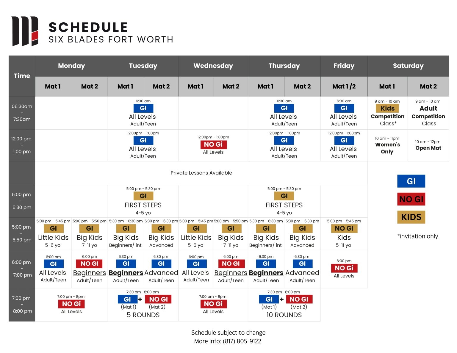 Schedule Six Blades Jiu Jitsu Fort Worth Schedule Six Blades Jiu Jitsu Fort Worth