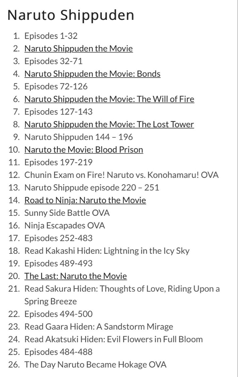 Series What To Watch After Watching Naruto Shippuden How To Watch Naruto Series In Order Movies Naruto Series List In