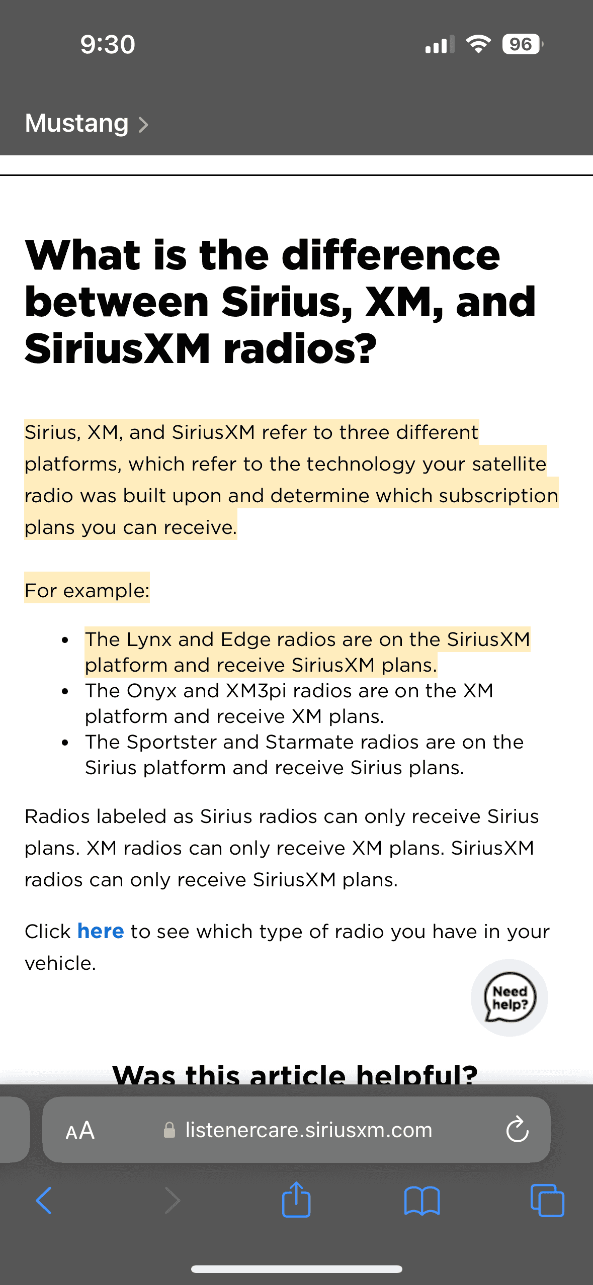 Sirius Radio Not Picking Up All Channels 2015 S550 Mustang Forum GT EcoBoost GT350 GT500 Bullitt Mach 1 Mustang6G