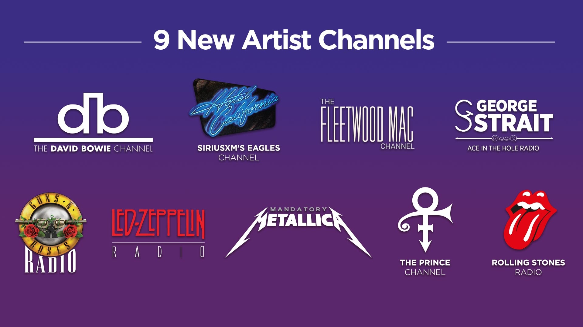 SiriusXM Launches 9 New Limited run Channels With Iconic Artists SiriusXM