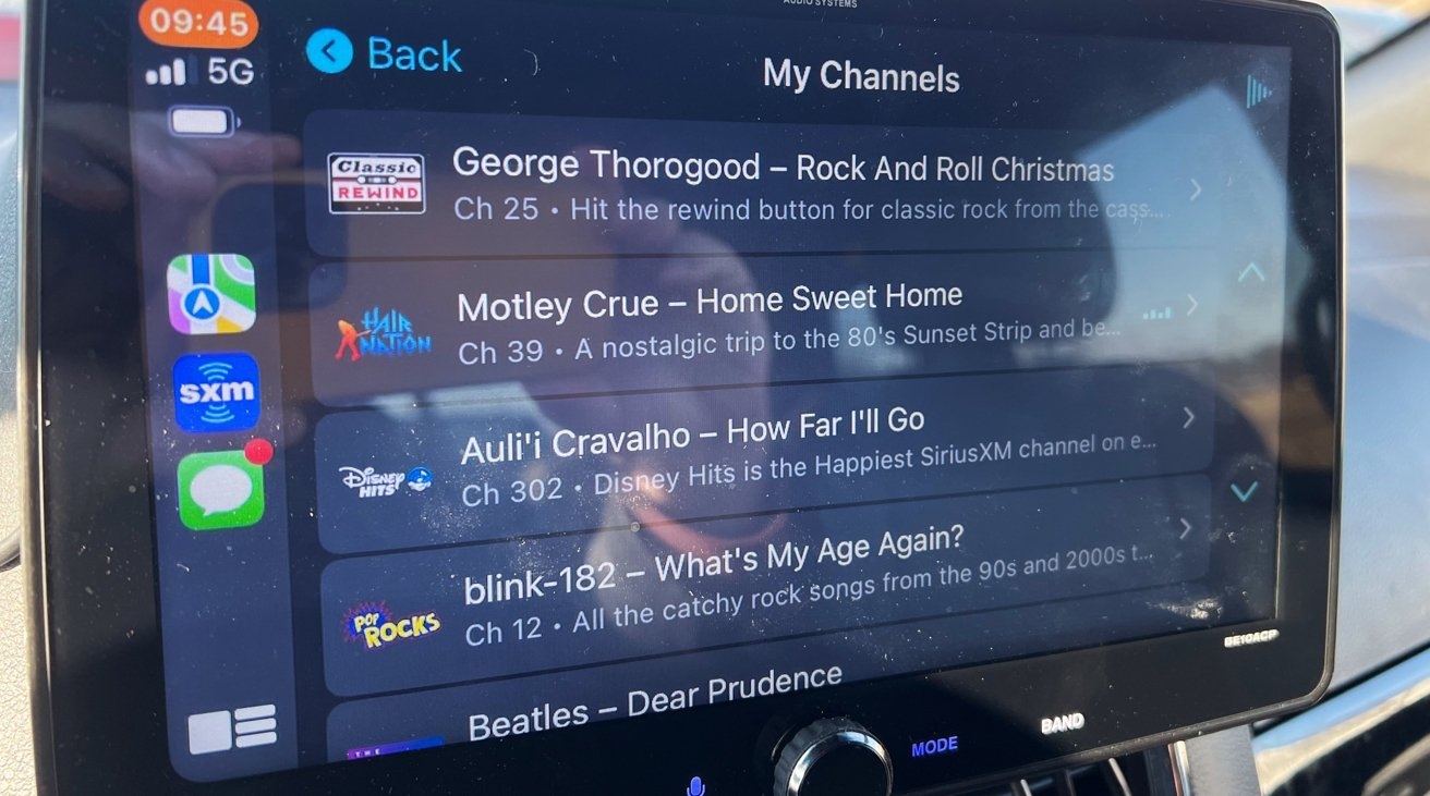 sirius xm car channels