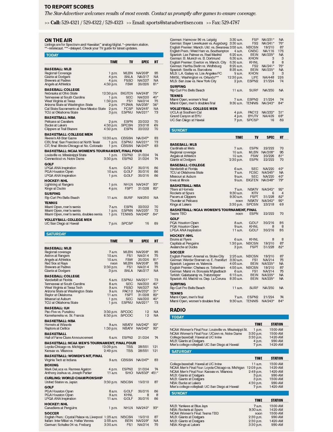 spectrum hawaii tv guide today