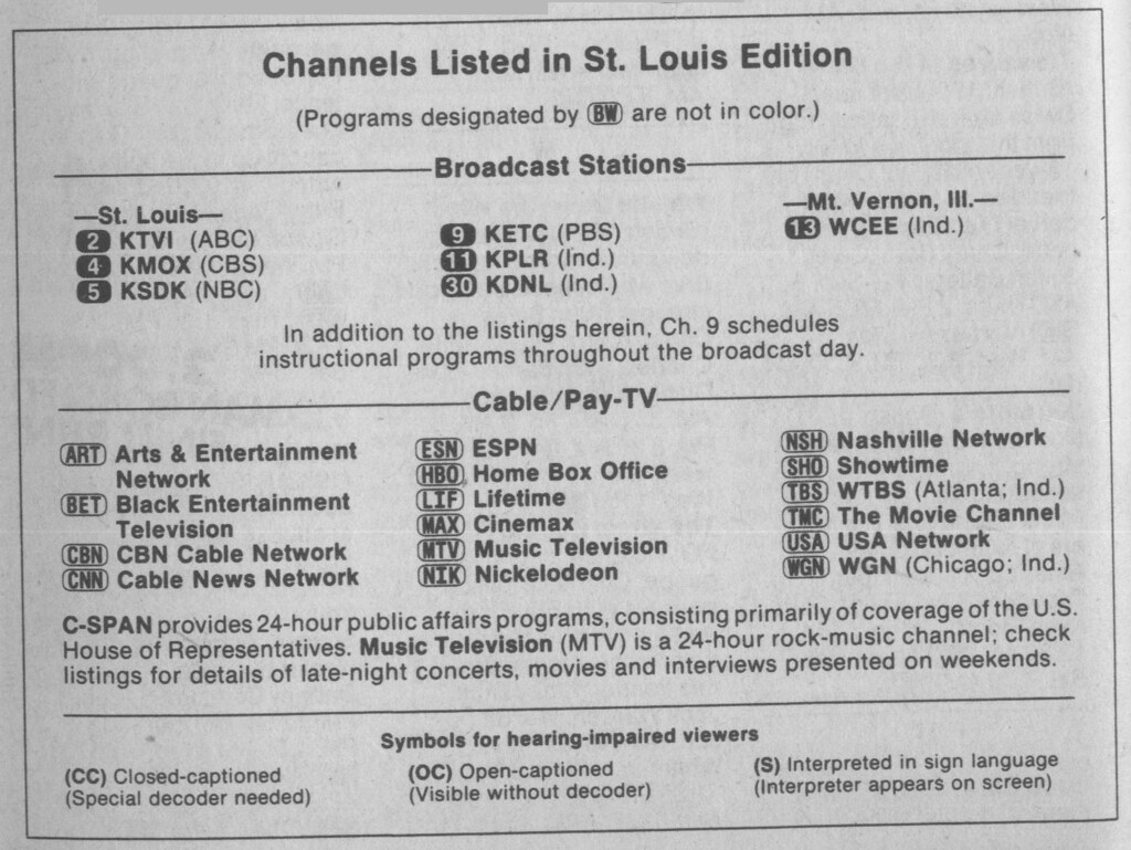 St Louis Edition February 11 1984 From My TV Guide Col Flickr