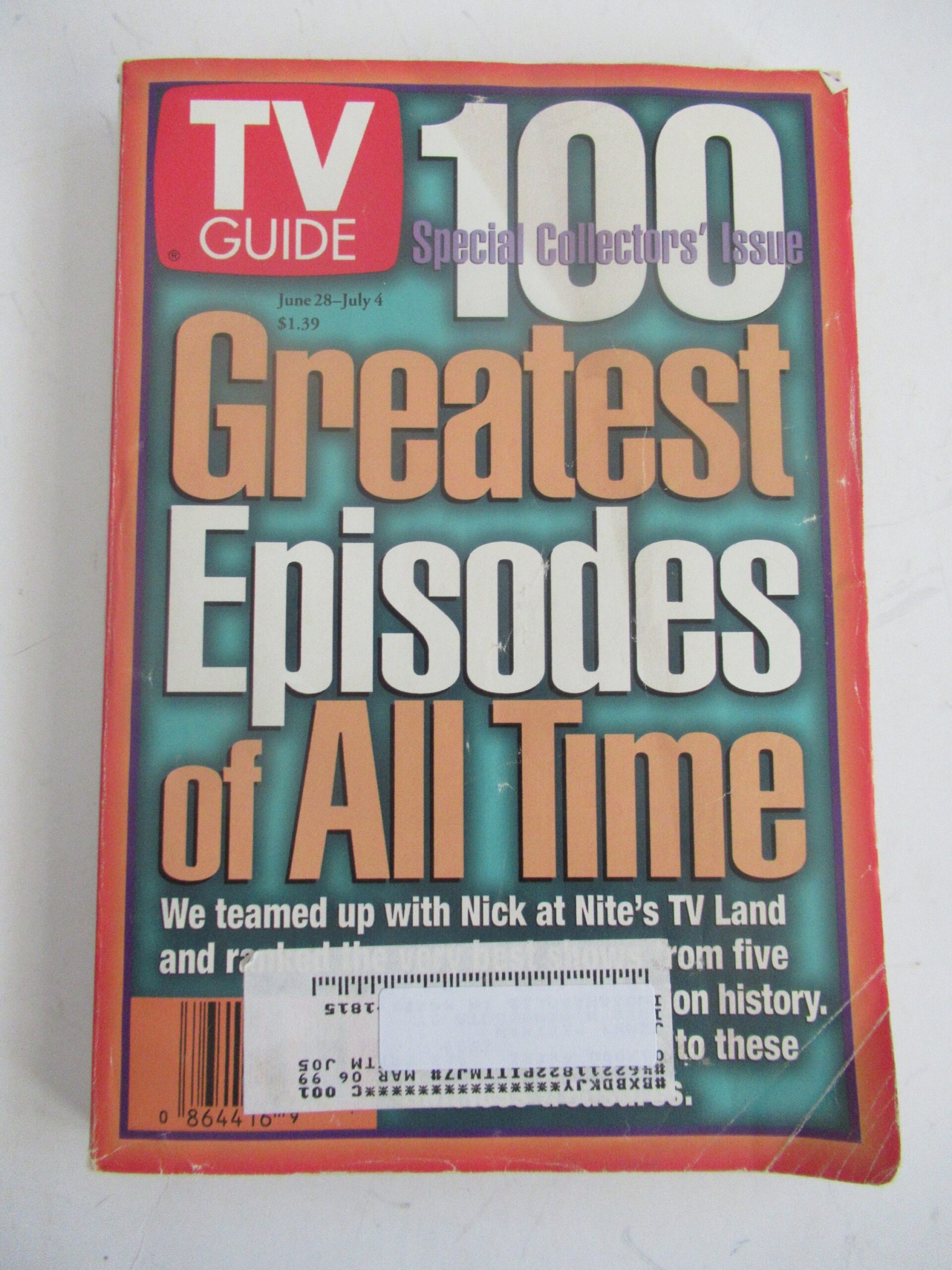 T V Guide 100 Greatest Episodes Of All Time June 28 1997 Special Collector s Issue Etsy T V Guide 100 Greatest Episodes Of All Time June 28 1997 Special Collector s Issue Etsy