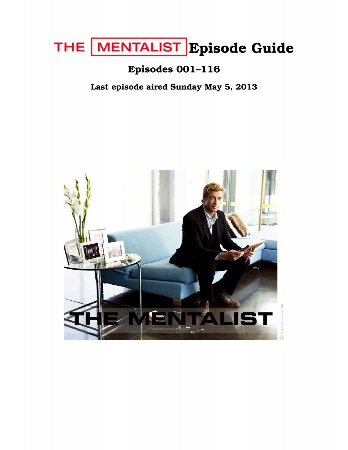 The Mentalist Episode Guide Inaf Iasf Bologna