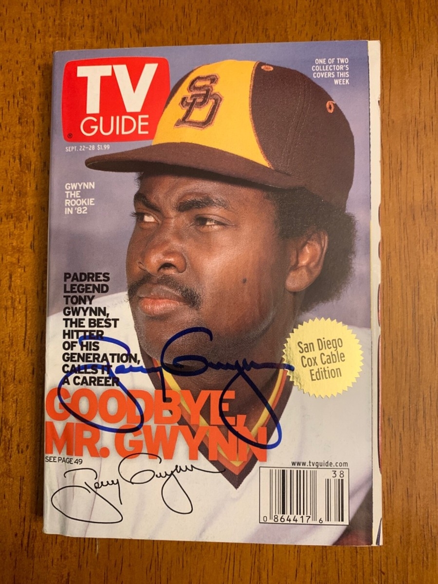 Tony Gwynn Autograph Signed Tv Guide Padres HOF EBay