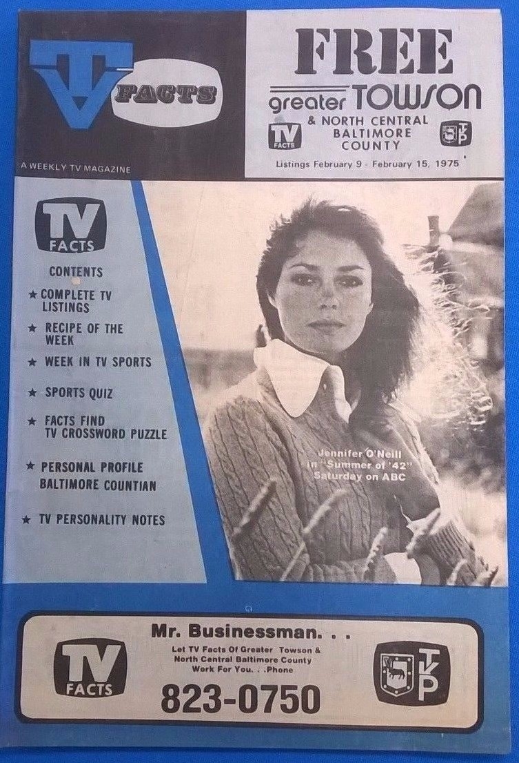 TV FACTS Baltimore Washington Listings Magazine February 9 1975 First Issue EBay