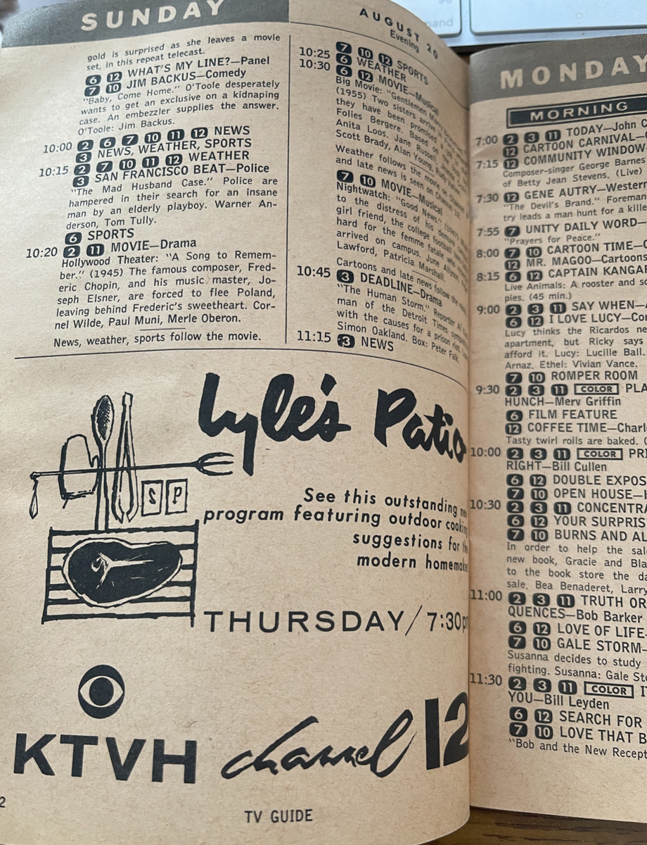 TV GUIDE AUGUST 19 25 1961 ADS KTVH 12 KAKE 10 KARD 3 WICHITA KANSAS EBay TV GUIDE AUGUST 19 25 1961 ADS KTVH 12 KAKE 10 KARD 3 WICHITA KANSAS EBay