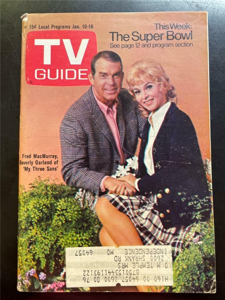TV Guide Jan 10 16 1970 My Three Sons Henry Fonda Kansas City Edition EBay
