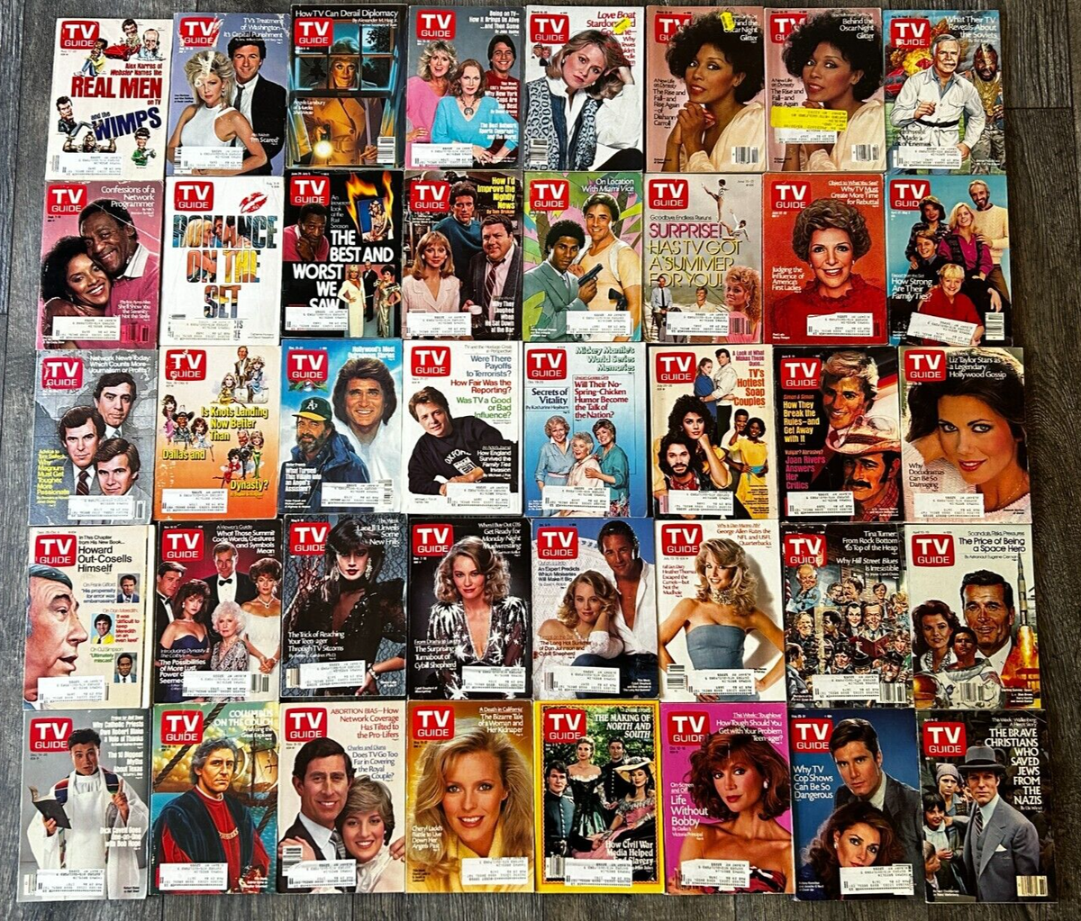 TV GUIDE Magazine 40pc Lot Collection 1985 Albany NY TV Show Movie Ad Advert EBay