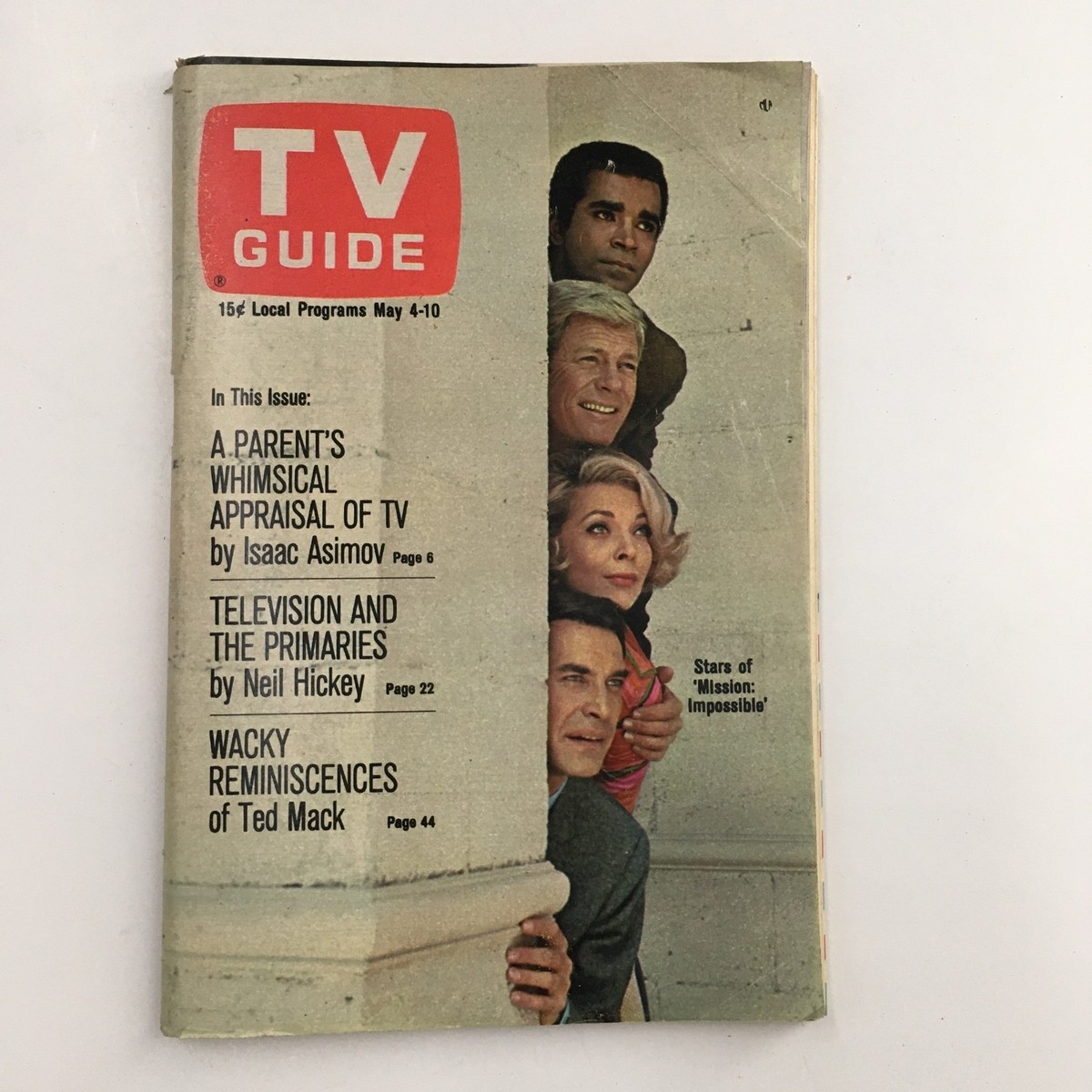 TV Guide Magazine May 4 1968 Greg Morris Peter Graves No Label Rochester NY EBay