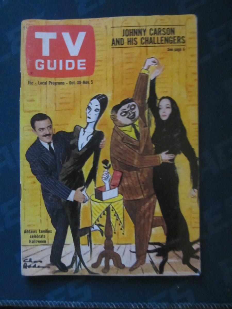 TV Guide October 1965 Addams Family Families Celebrate Halloween Oklahoma City EBay