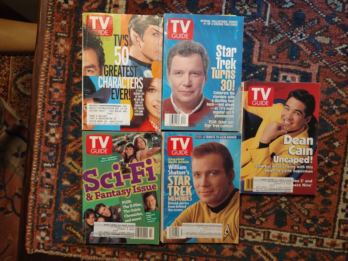TV Guide STAR TREK 4 Lot Superman 1 Lot Free Shipping Shatner Nimoy Sci Fi Cain EBay