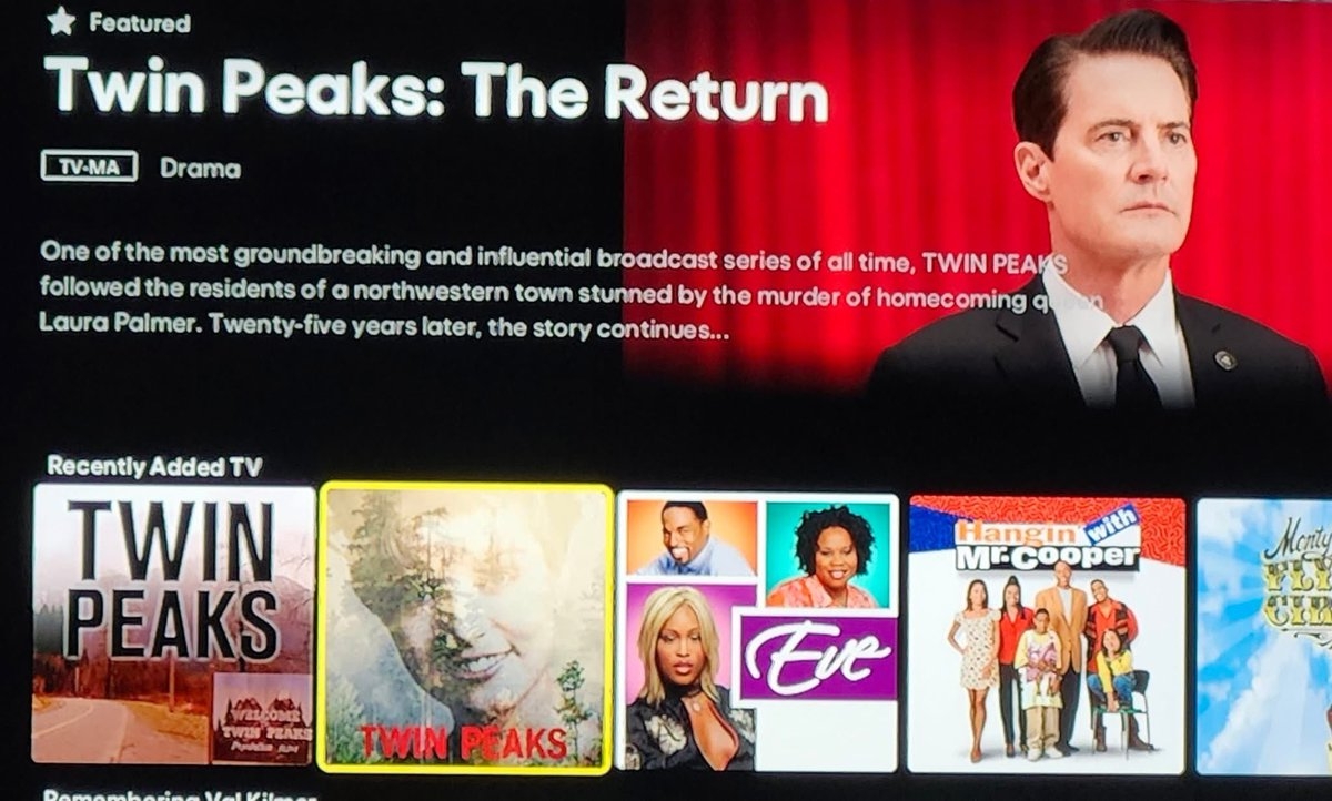 TwinPeaks Free with Ads On Pluto TV 