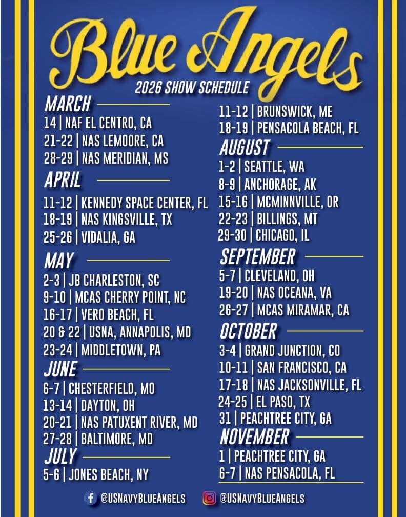 U S Navy Blue Angels Will Return To Billings In August 2026 Billings News Kulr8