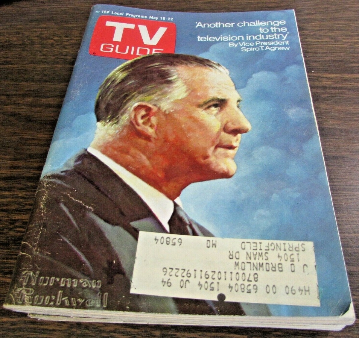 VINTAGE TV GUIDE MAY 16TH 1970 VICE PRESIDENT SPIRO T AGNEW COVER VG EBay