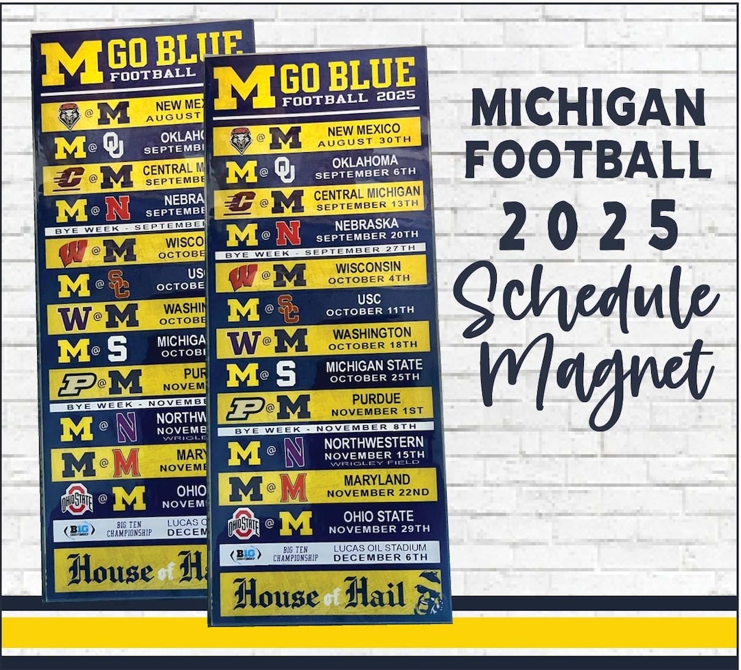 Week 16 Tv Guide Football Schedule 2025 Michigan Football Magnet Schedule