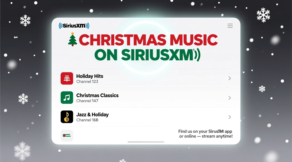 What Channel Is Christmas Music On SiriusXM 