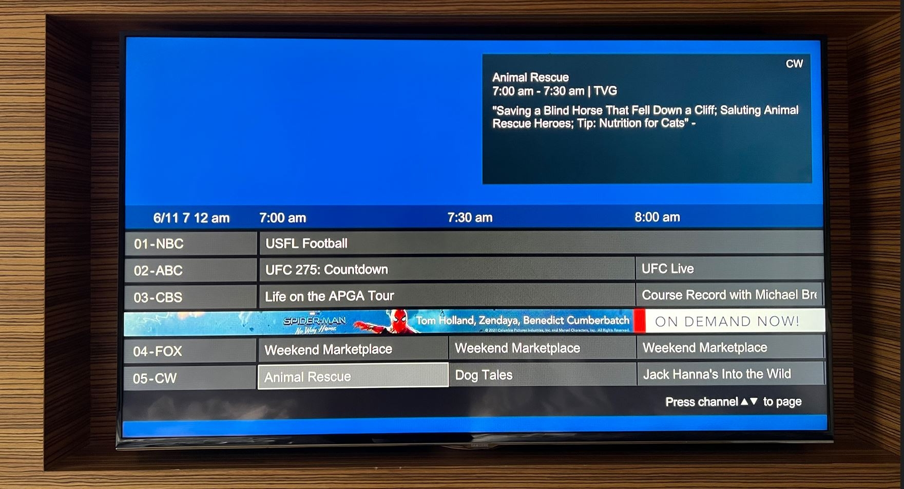 spectrum tv channel guide cleveland ohio