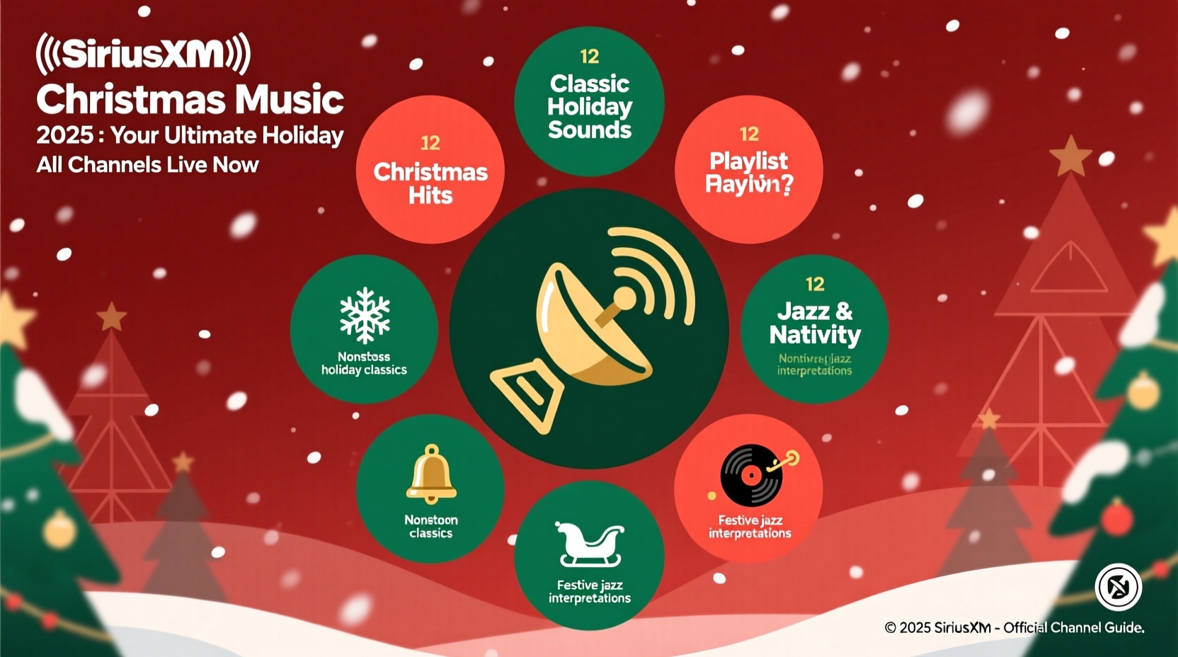 what sirius xm channels play christmas music what sirius xm channels play christmas music